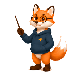 Itzako fox pointing towards the learner statement